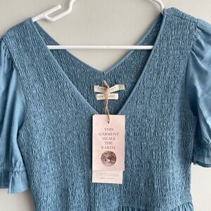 Christy Dawn Blue Smocked Dress